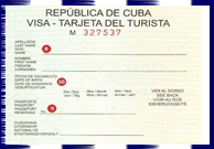 TARJETA TURISTICA